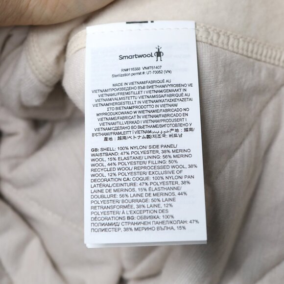 Smartwool Smartloft Skirt Quilted Wool Blend Beige Pockets Comfort Warm Outdoors - Picture 10 of 11